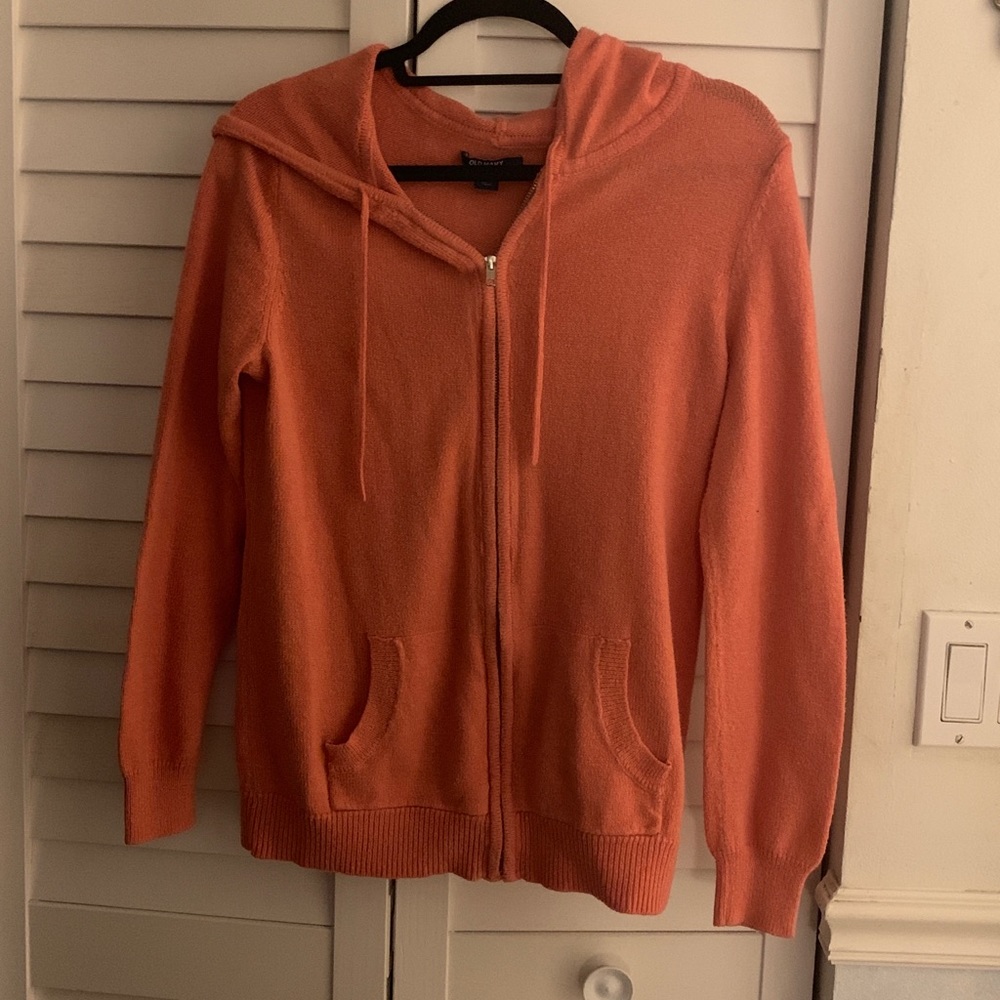 Old Navy Coral Zip Up Hoodie-Large